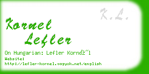 kornel lefler business card